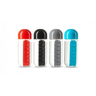 Water Bottle 600ml With Weekly Pill Organizer Box 2 In 1 (Medicine Storage)  For Sports Men/Women/Kids