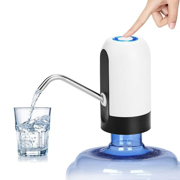 Water Bottle Pump 5 Gallon Water bottle dispenser USB Charging Automatic Drinking Water Pump Portable Electric Water Dispenser Water Bottle Switch (White) White