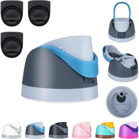 Water Bottle Replacement Lid - Dual Beverage Seal, Sports Water Bottle Leak Proof Design, Fruit Cup Compatibility, Pink