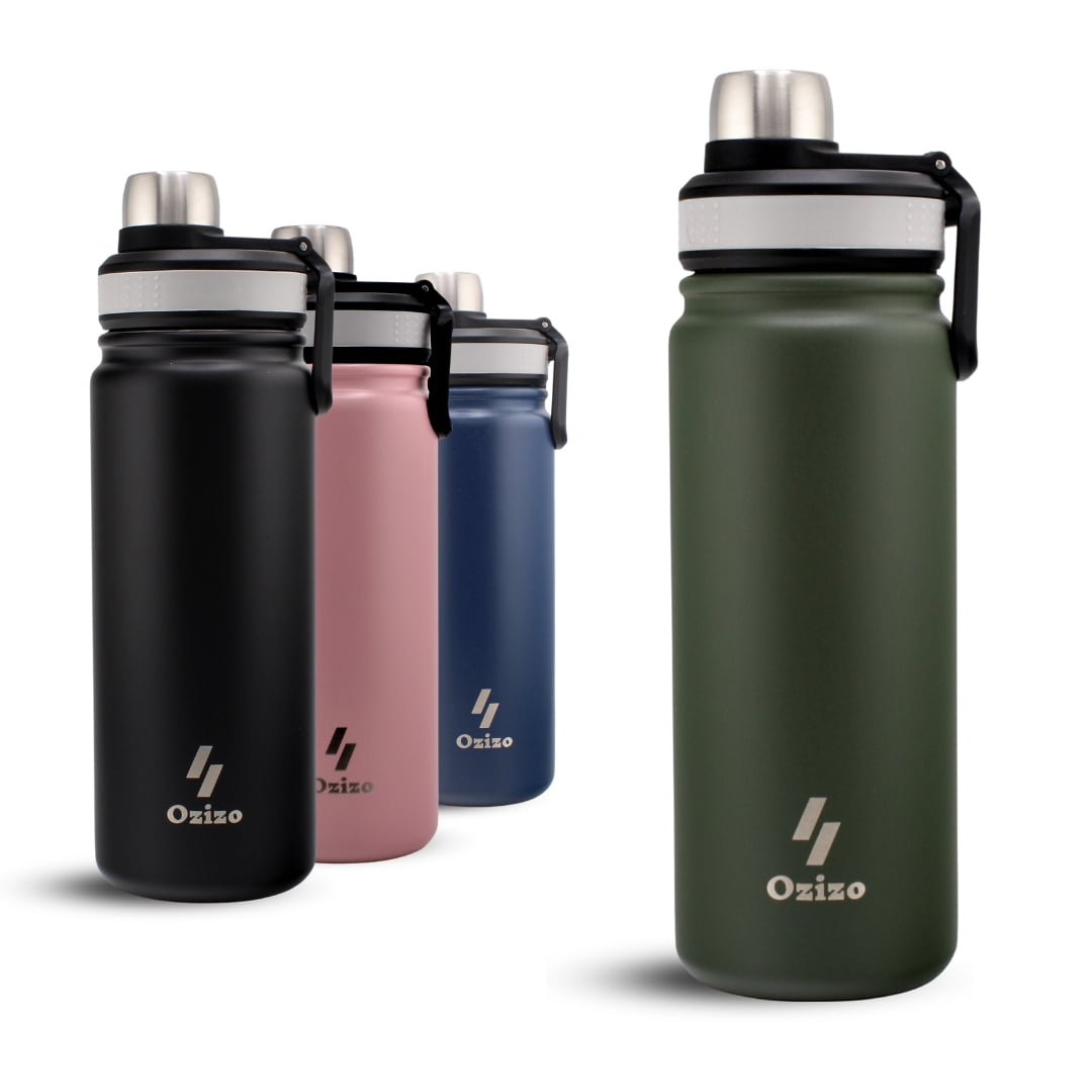 Water Bottle Sport, Insulated Water Bottle with Spout, 22 oz Stainless