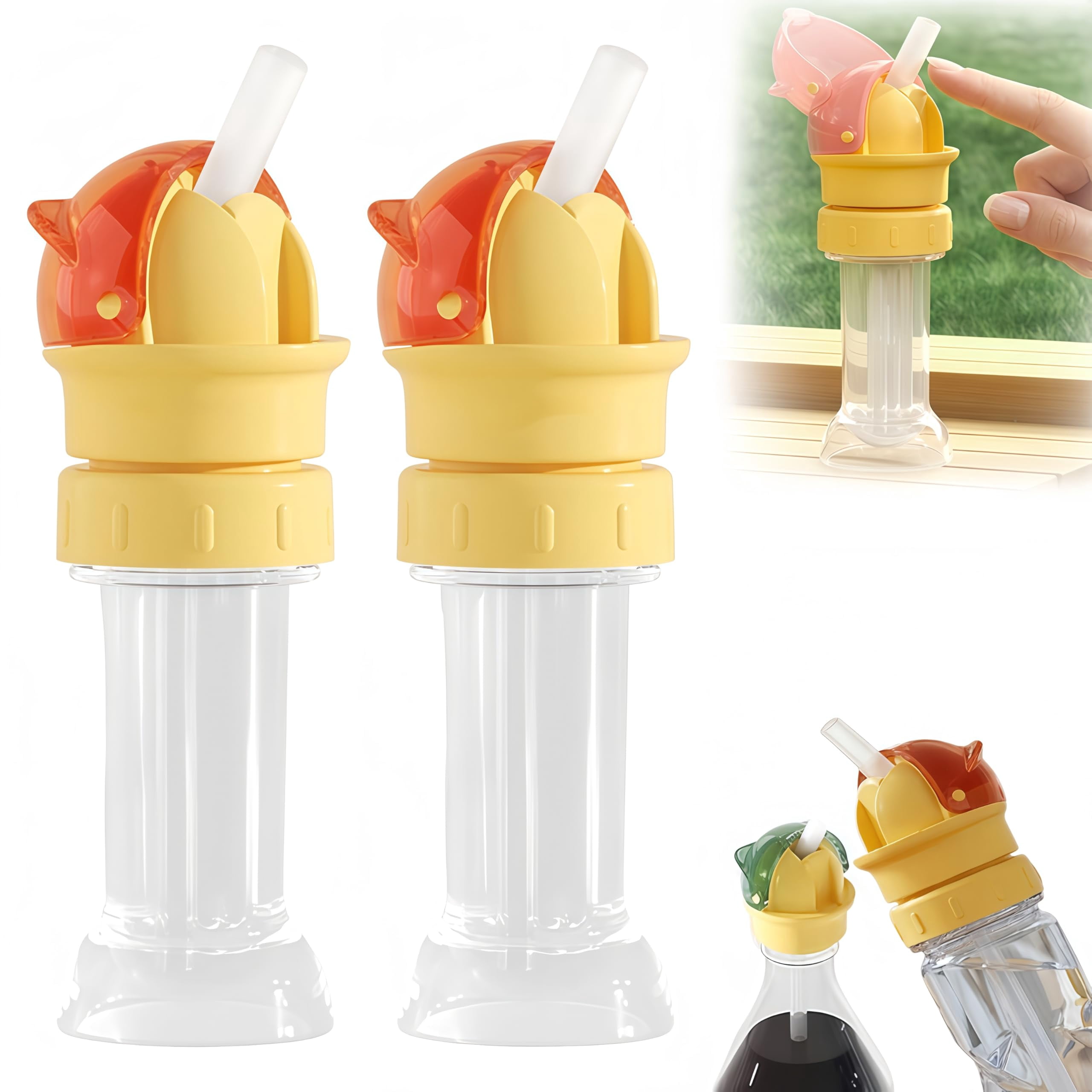 Water Bottle Spout Conversion Cap with Straw, 2026 New Soft Silicone ...