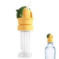 thumbnail image 1 of Water Bottle Spout Conversion Cap with Straw, Soft Silicone Straw for Drinking on Go, Adapter for Plastic Bottles, Universal Soda Can Lids – Leak-Proof, Reusable, Easy Clean (Green, 1PC), 1 of 7