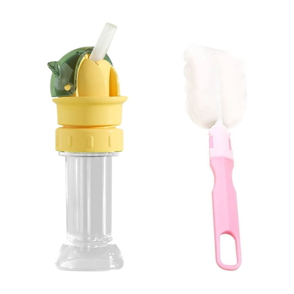 Water Bottle Spout Conversion Cap with Soft Silicone Straw for Plastic Bottles