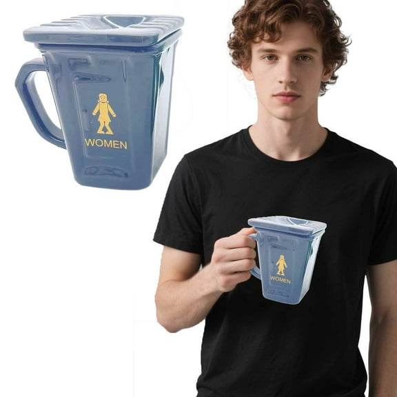 Water Bottle,Squatting Toilet Shape Ceramic Mug Funny Toilet Mug Weird Coffee Cups Novelty Bathroom Prank Drinking Cup Water Cup Humorous Bathroom Theme Desk Decor Mugs