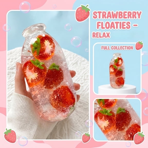 Water Bottle Squishies Toys, Transparent Sensory Bottle, 1 Pc Clear Slow Rising TPR Squeeze Fidget for Daily Stress Relief (#002)