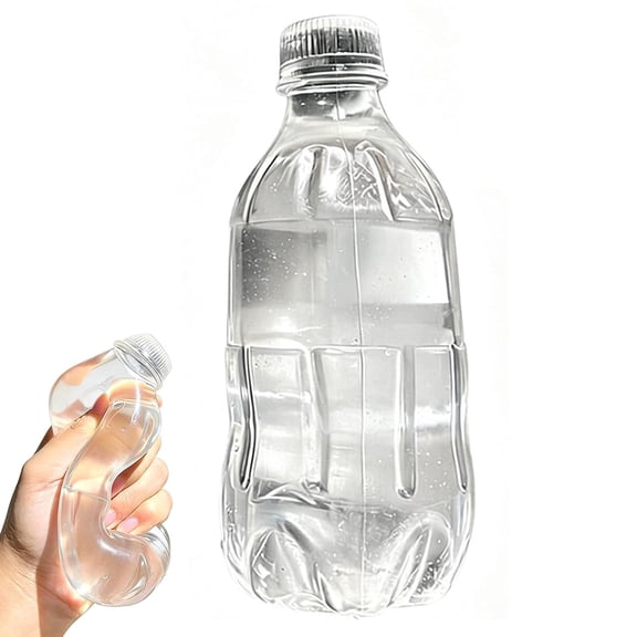Water Bottle Squishies Toys, Transparent Sensory Bottle, 1 Pc Clear, Slow Rising TPR Squeeze Fidget for Daily Stress Relief