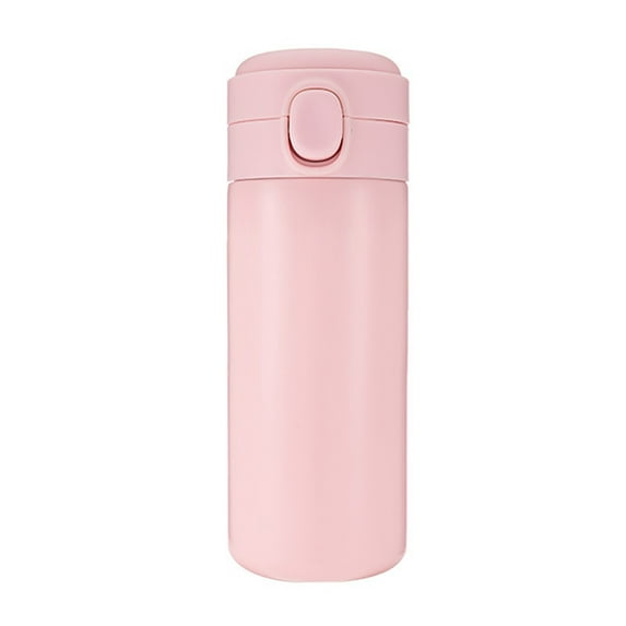 Water Bottle,Stainless Steel Travel Mug With Spill Proof Lid Vacuum Insulated Mug Coffee Cup Up Travel Coffee Tumbler For Hot And Cold Coffee And Tea 450ml Pink