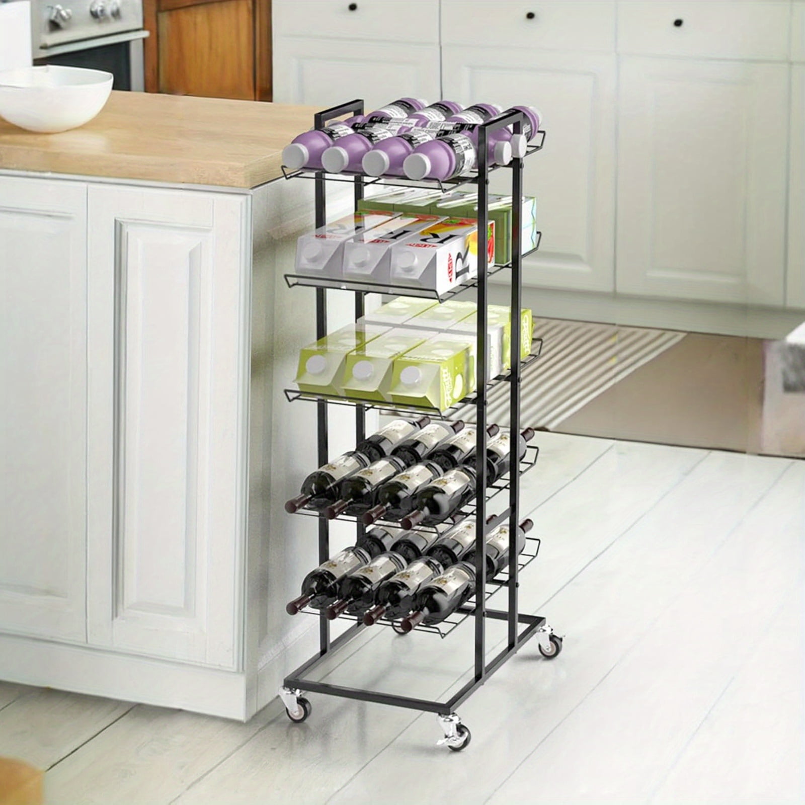 Water Bottle Storage Rack - 5-Tier Water Bottle Organizer ...