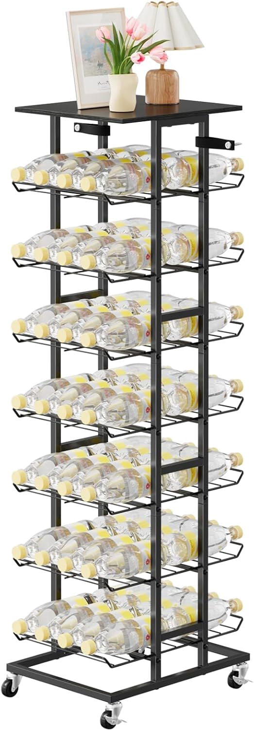 Water Bottle Storage Rack 7 Tier Free Standing Water Bottle Organizer ...