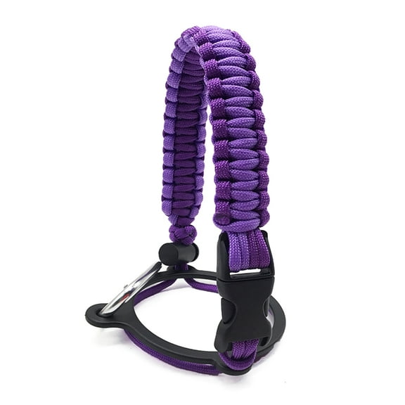 Water Bottle Strap Paracord Water Bottle Handle Strap with Safety Cord & Carabiner for Water Bottle Wide Mouths Bottle