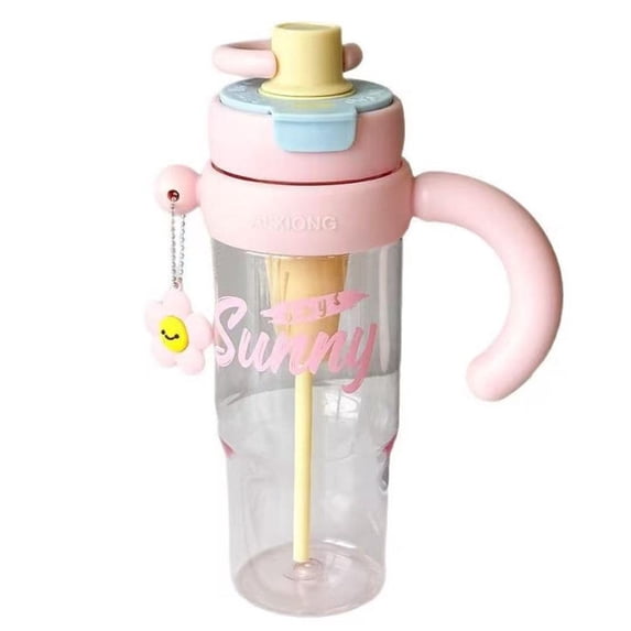 Water Bottle with Straw, 40OZ Large Capacity Dual Drinking Design with Tea Infuser, Leak-Proof Portable Sports Bottle with Handle for Gym Travel Outdoor, Reusable Cup for Adults Students