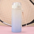 thumbnail image 1 of Water Bottle with Straw and Handle, Gradient Color Large Capacity Plastic Water Bottle with Tea Infuser, Leak Proof One Touch Lid for Sports Gym and School, 1 of 6