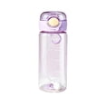 thumbnail image 1 of Water Bottle with Straw Locking Lid, 500Ml Leakproof Plastic Hydration Cup with Measurement Marks, Lightweight Portable Travel Bottle for Sports, Gym, University, 2.75x2.75x7.48 In., 1 of 6