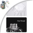 thumbnail image 1 of Water Bottle with Time Marker, 1.2 L Clear Wide Mouth Water Jug, Reusable Leakproof Large Water Bottle with Strap for Travel Workout Camping Hiking Home Gym Sports Outdoors, 1 of 10