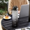 thumbnail image 1 of Water Bottle with Time Marker- Water Bottles with Times to Drink, Leakproof & BPA Free Sports Water Bottle with Straw & Carry Strap for Fitness, Gym, and Outdoor Sports, 1 of 7