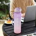 thumbnail image 1 of Water Bottle with Time Marker- Water Bottles with Times to Drink, Leakproof & BPA Free Sports Water Bottle with Straw & Carry Strap for Fitness, Gym, and Outdoor Sports, 1 of 7