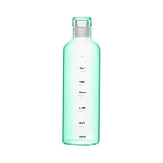 Water Bottle with Time Markers, 25oz Plastic Bottles, Leak-Proof, Shatter Proof, Drink Bottle, Sports Bottle for Cycling, Gym, Camping, Hiking, School