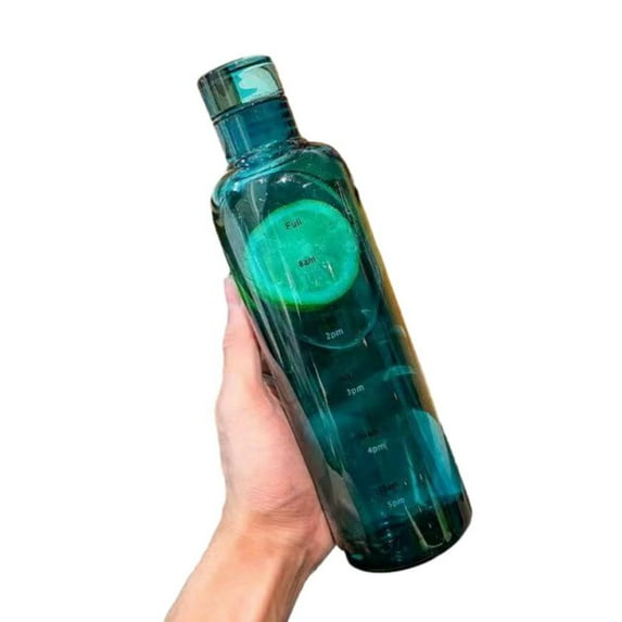 Water Bottle Time Scale Water Glass Portable Kettle for Travel 500ml Sports Bottle Beverage Bottle Student Mountain Bike Transparent Plastic Clear Water Clear Water Bottles