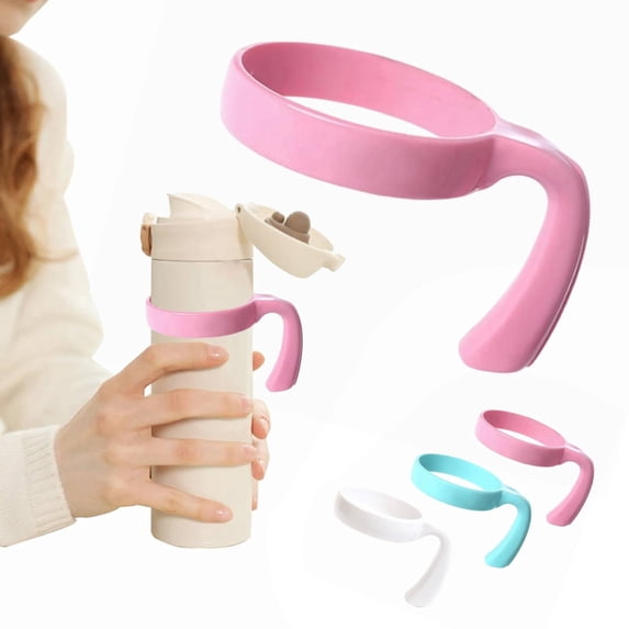 Water Bottle Tumbler Handle Attachment Ergonomic Grip Anti Car Cup Holders Travel Mug Handles for 20oz Tumbler Cup Accessories