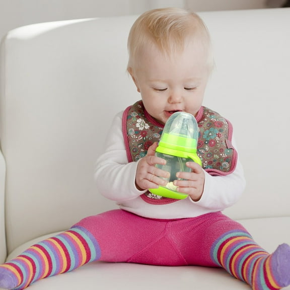 Water Bottle,Wide Caliber PP Baby Bottle With Handle Anti Drop Anti Flatulence Plastic Baby Bottle