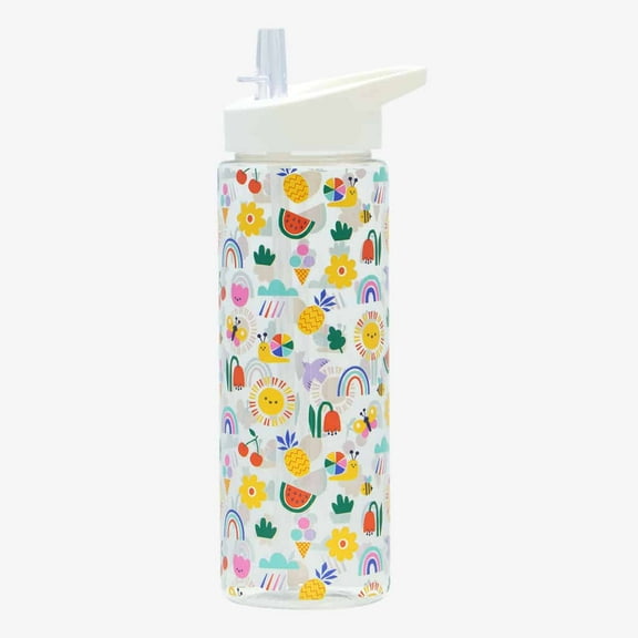 25 oz Personalized Flip Straw Water Bottle with White Lid