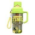 thumbnail image 1 of Water Bottle with Handle Straw Lid, 30 Oz Large Capacity Water Bottles, Summer Straw Cup for Sports, Travel, office, 1 of 6