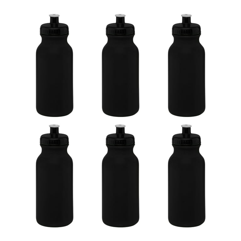 20 oz. White Plastic Water Bottles w/ Push Cap