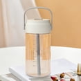 thumbnail image 1 of Water Bottle with Straw and Fruit Infuser, 800ml Leakproof Shatterproof Plastic Cup, Cute Floral Bottle for School and Students, 1 of 6