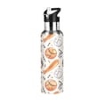 thumbnail image 1 of Water Bottles 34oz Straw Lid Wide Mouth Stainless Steel for School Sport Travel Baseball Bats Soccer Basketball, 1 of 9