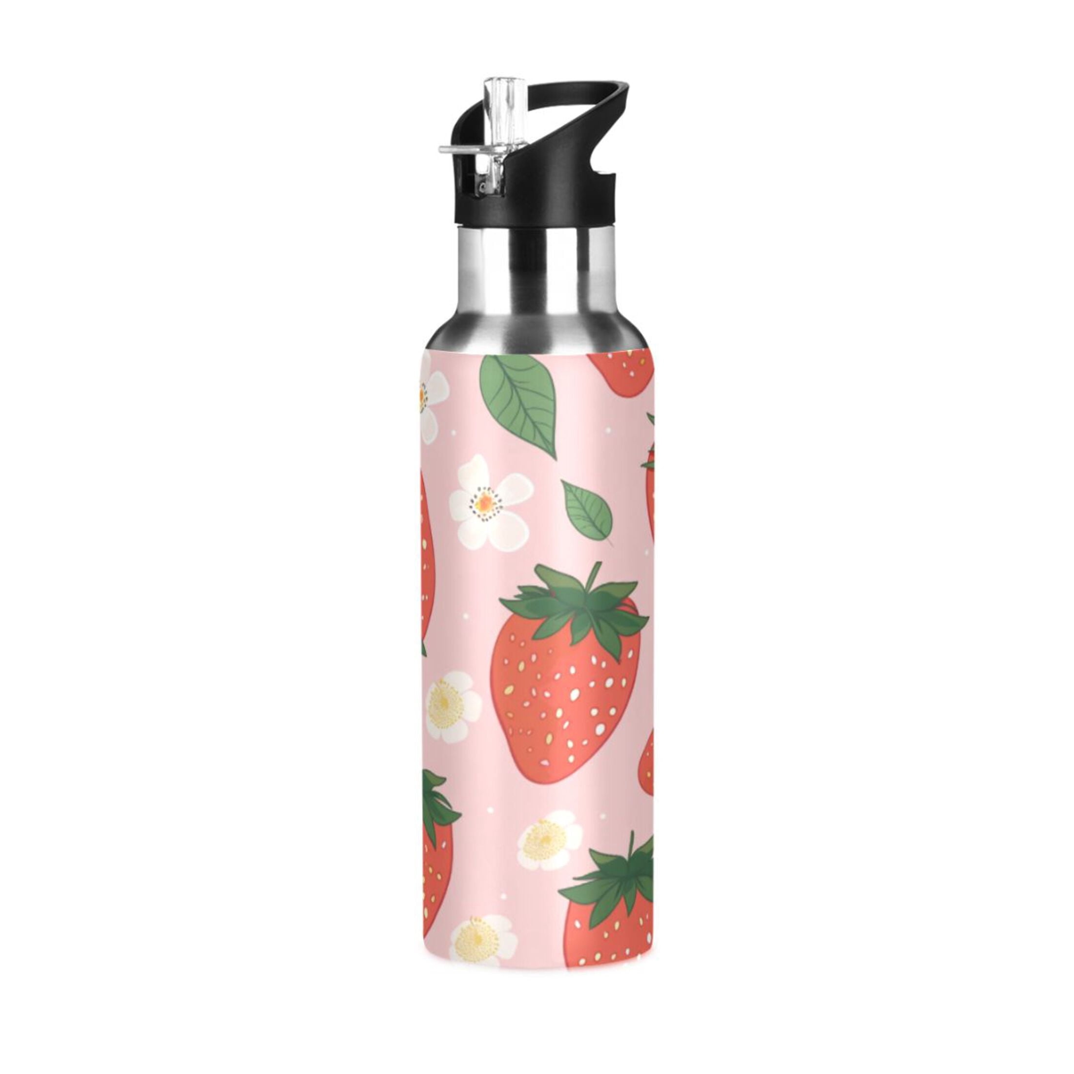 34oz Stainless Steel Water Bottle - Wide Mouth, Insulated, Leak-Proof With Straw & Handle - View #5