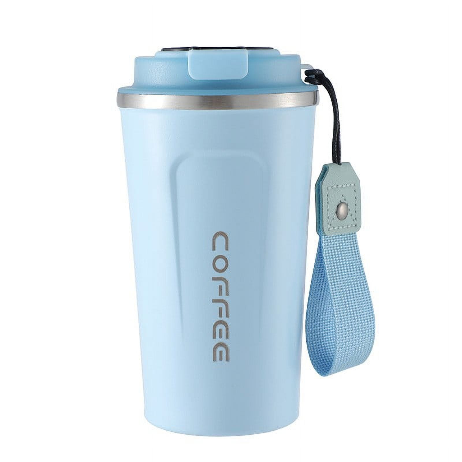 Water Bottles 510ml Airtight Lid Coffee Mug Insulated Stainless Steel ...