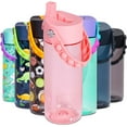 thumbnail image 1 of Water Bottles for Kids - Splash Kids Water Bottle for School with Pop-it Handle - BPA Free Tritan Plastic Water Bottle with Straw Leak Proof when Spout is Closed - Pink - 18oz, 1 of 7