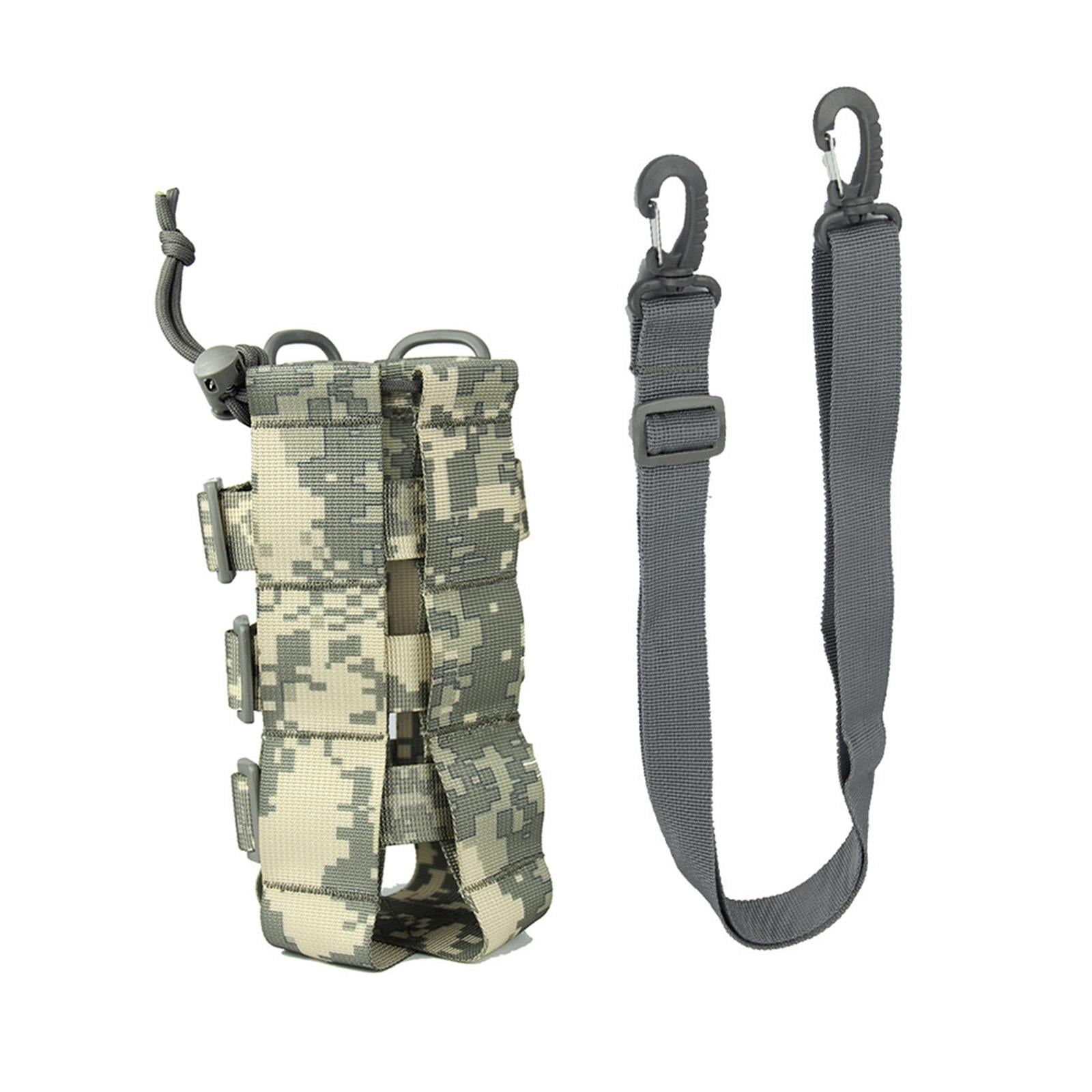 Water Bottles Pouch Bag Water Bottle Holder Pouch Portable Travel Bottle Carrier Bag for Camping Hiking Fishing , ACU 2.5L Mix
