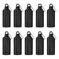 thumbnail image 1 of Water Bottles with Carabiner 20 oz. Set of 10, Bulk Pack - Aluminum, For School, Kids sports bottle - Black, 1 of 5