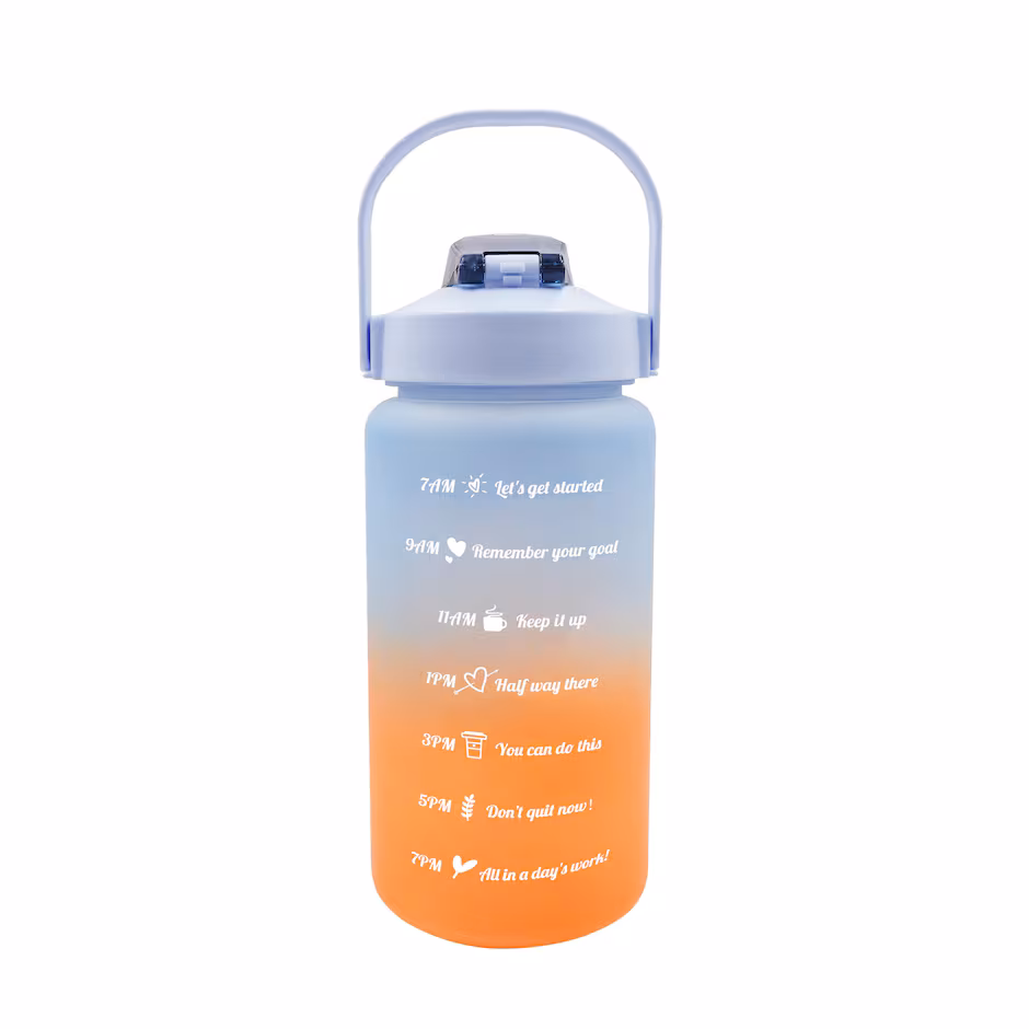 thumbnail image 1 of Water Bottles with Hydration Measurements and Flip-Top Lids, 48-oz (1ct), 1 of 7