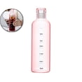 thumbnail image 1 of Water Bottles with Lids and Time Marker, Clear Cup Plastic Water Bottle, Shatter Proof, Leakproof Water Bottle for Car Travel, 1 of 7