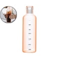 thumbnail image 1 of Water Bottles with Lids and Time Marker, Clear Cup Plastic Water Bottle, Shatter Proof, Leakproof Water Bottle for Car Travel, 1 of 7