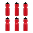 thumbnail image 1 of Water Bottles with Push Cap 28 oz. Set of 6, Bulk Pack - Reusable, Great for Gym, Hiking, Cycling, School - Red, 1 of 5