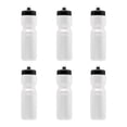 thumbnail image 1 of Water Bottles with Push Cap 28 oz. Set of 6, Bulk Pack - Reusable, Great for Gym, Hiking, Cycling, School - White, 1 of 5