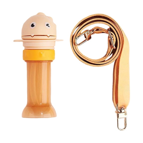 Water BottlewithStraw, Water BottleforKid, Toddler Water Bottle Leak Proof, Dinosaur Water Bottle, Spill Proof Sippy Cup, Water Bottle Strap, CupwithLidandStraw, Mango