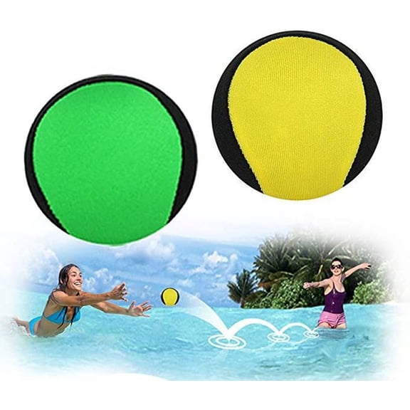Water Bouncing Ball, 2 Pack Floating Stress Relief Ball, TPR Water Ball for Swimming Pool, Beach, Outdoor Games, 5.5cm/2.16in