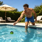 Water Bouncing Ball, Inflatable Pool Sports Toy, High Bounce Outdoor Game Accessory, Colorful Beach Activity Ball, Family Party Entertainment Gift For Summer Recreation
