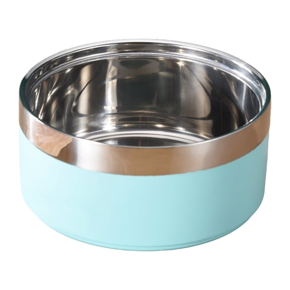 Water Bowls For Dogs, Mint Green 5.5In Stainless Steel Pet Bowl - Double-Layer, Non-Tipping, Anti-Slip, Large Capacity - For Cats & Dogs, Feeding & Water Bowl