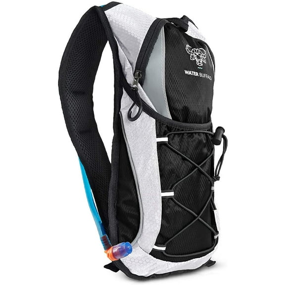 Water Buffalo Hydration Backpack - Lightweight Hydration Pack with 2L Water Bladder - Water Backpack for Hiking, Running, Biking, and Raves - Road Runner 12L Hydropack Backpack