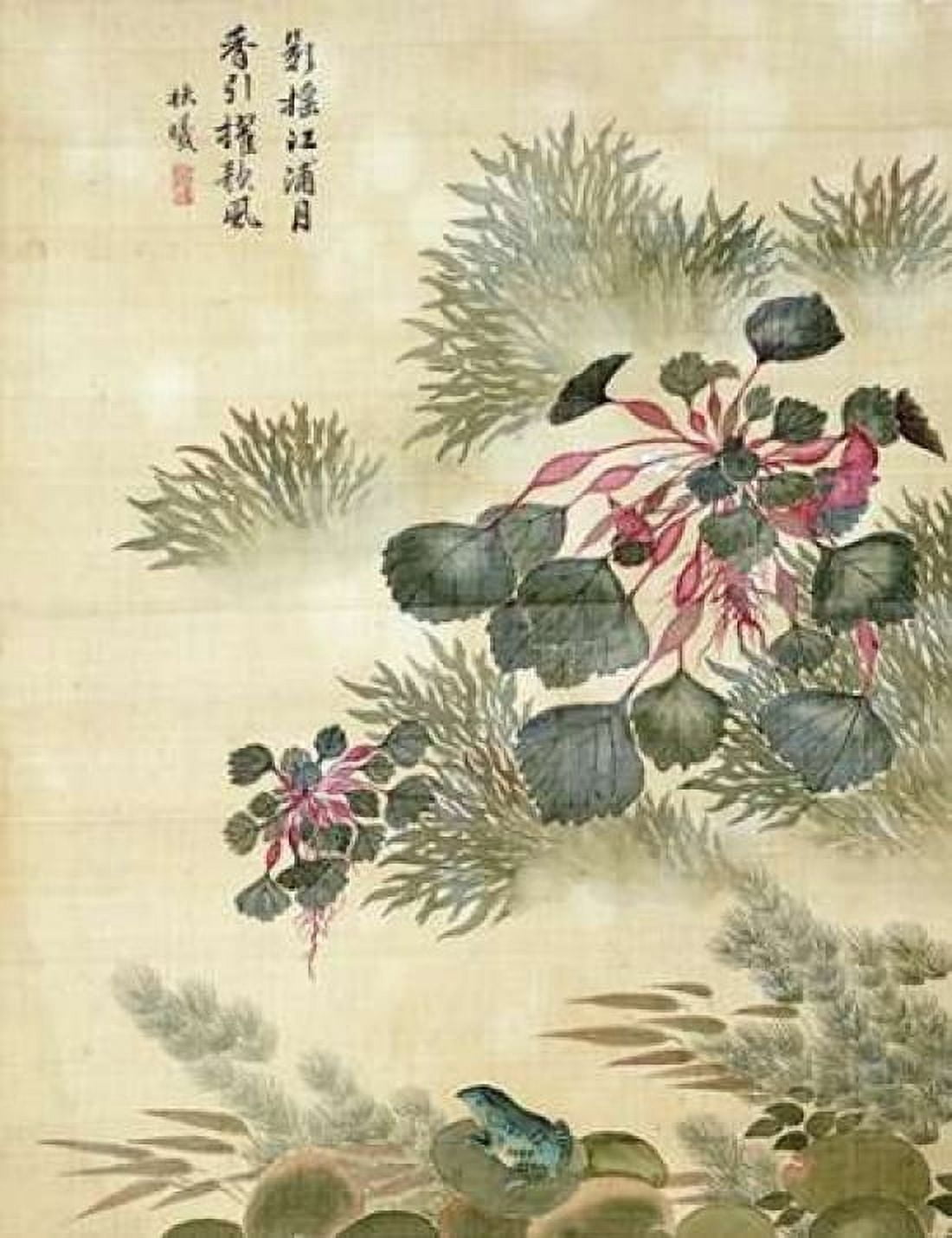 Water Caktrios and Frog Canvas Art - Ma Yuanyu (22 x 28)
