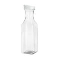 thumbnail image 1 of Water Carafe with Flip Top Lid, Square Base Juice Containers, Clear Plastic Pitcher - for Water, Iced Tea, Juice, Beverage, Cold Brew and Mimosa Bar, 1 of 6