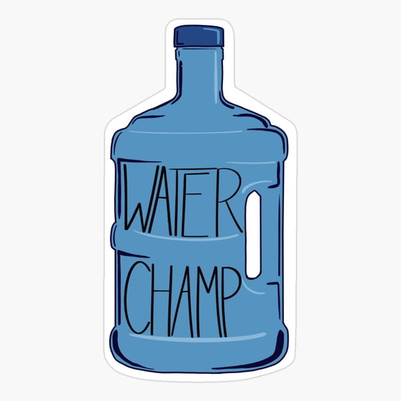 Water Champ Hydration Motivation Sticker