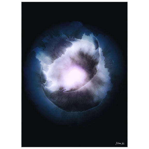 Water Color Drop Abstract Washable Art Area Rug size 8'x10', Power-loomed, Heavenly Softness with Non-Slipping Backing