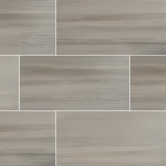 Water Color Grigio 12 in. x 24 in. Glazed Porcelain Floor and Wall Tile (12 sq. ft. / case)
