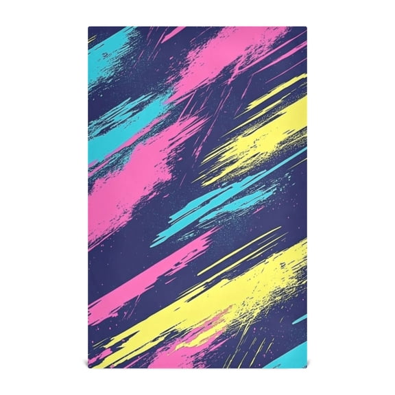 Water Color Pattern Design Decorative Waffle Towel Kitchen Dishcloth 28x18in Multi-Use Tea Towel